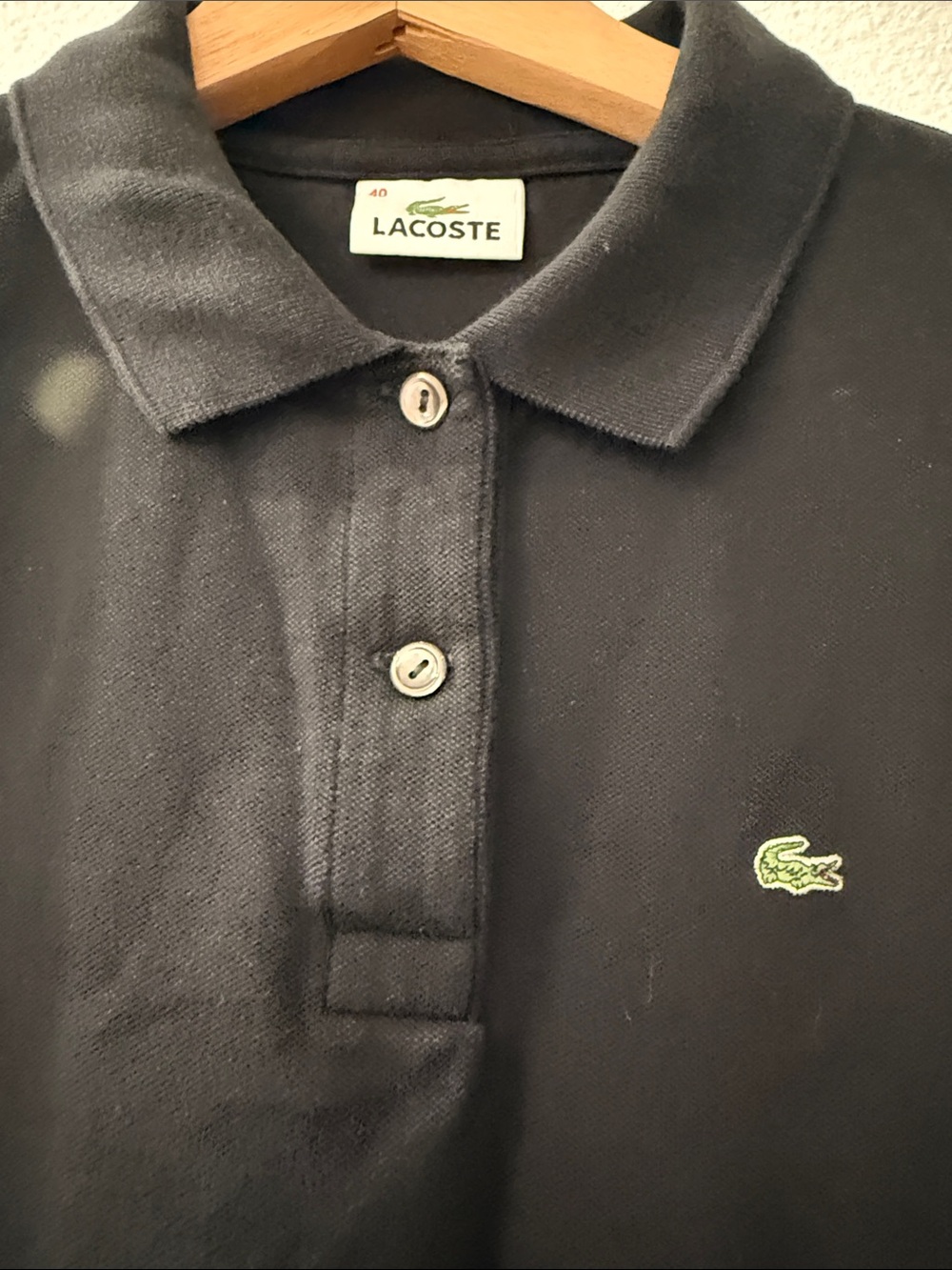 Lacoste Ladies Polo-Black stretch Pique